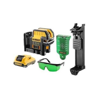 DEWALT 10.8V ΑΥΤΟΡΥΘΜΙΖΌΜΕΝΟ ΛΕΪΖΕΡ ΣΤΑΥΡΟΥ & 5 ΣΗΜΕΙΩΝ ΠΡΑΣΙΝΗΣ ΠΡΟΒΟΛΗΣ 4Χ ΠΙΟ ΟΡΑΤΗ DCE0825D1G