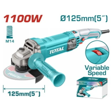 TOTAL TG110125565E ΕΠΑΓΓ. ΓΩΝΙΑΚΟΣ ΛΕΙΑΝΤΗΡΑΣ 1.100W - 125mm ΗΛΕΚΤΡΟΝΙΚΟΣ