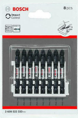 ΜΥΤΕΣ ΣΕΤ 8 ΤΕΜΑΧΙΑ ΔΙΠΛΕΣ PH2-PZ2/65mm IMPACT CONTROL BOSCH 2608522333