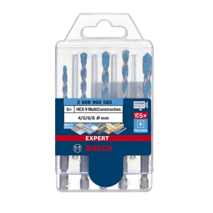 BOSCH - Σετ Τρυπανιών Expert HEX-9 Multiconstruction - Σετ 5 τεμαχίων 2608900585