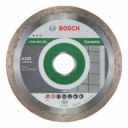 BOSCH ΔΙΑΜΑΝΤΟΔΙΣΚΟΣ ΚΟΠΗΣ ΠΛΑΚΙΔΙΩΝ STANDARD FOR CERAMIC 125MM 2608602202