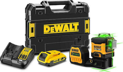 Dewalt Αυτορρυθμιζόμενο Λέιζερ 18V/12V 3×360° Πράσινης Δέσμης 1x2Ah DCE089D1G18