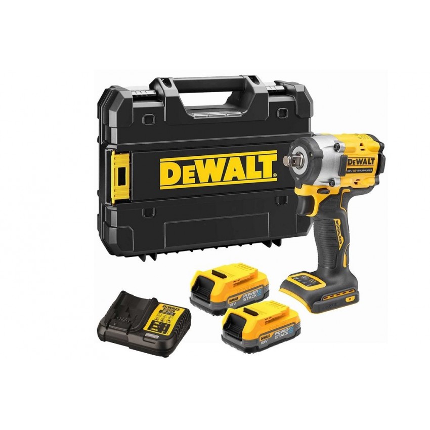 Powerstack Μπουλονόκλειδο Μπαταρίας Compact 1/2'' 18V (2x2.0Ah) DEWALT - DCF921E2T-QW