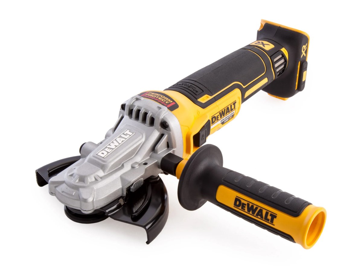 BRUSHLESS ΓΩΝΙΑΚΟΣ ΤΡΟΧΟΣ ΧΑΜΗΛΟΥ ΠΡΟΦΙΛ Ø 125MM με Νο-Volt λειτουργία DCG405FN