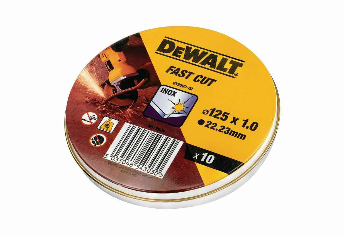 DEWALT - Δίσκος Κοπής Inox 125mm 10 Τεμαχίων DT3507