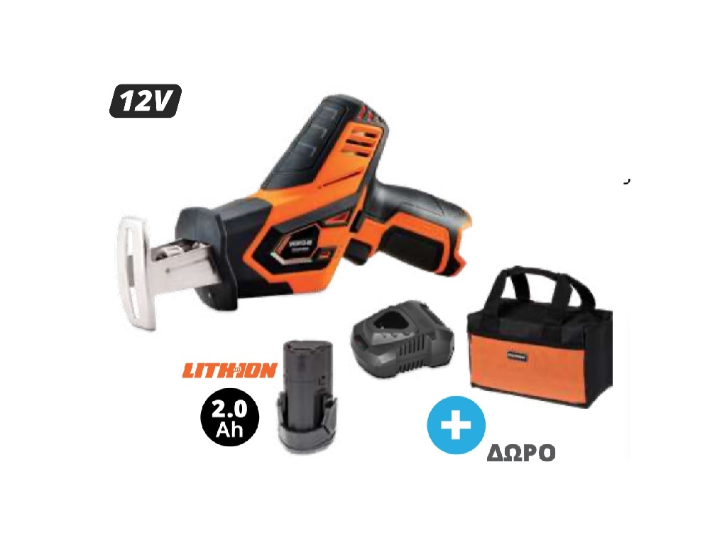 Krausmann Σπαθοσέγα U63012-12S 12V 1x2Ah