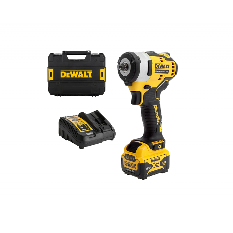 Μπουλονόκλειδο μπαταρίας DeWALT 12 V, 5 Ah, 339 Nm, τετράγωνο, 3/8", DCF903P1