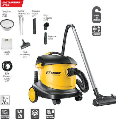 FFGROUP DVC 15 PRO Ηλεκτρική Σκούπα Στερεών 15 Λίτρων 800W 43499