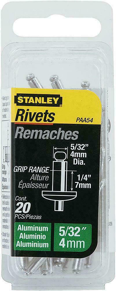STANLEY - Πριτσίνια αλουμινίου 20τεμ. Νο4Χ3 1-PAA52T