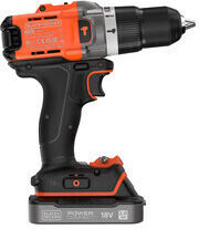 Δραπανοκατσάβιδο κρουστικό BLACK AND DECKER 18V, μπαταρία 1Χ1,5Ah σε κασετίνα BCD383D1XK-QW