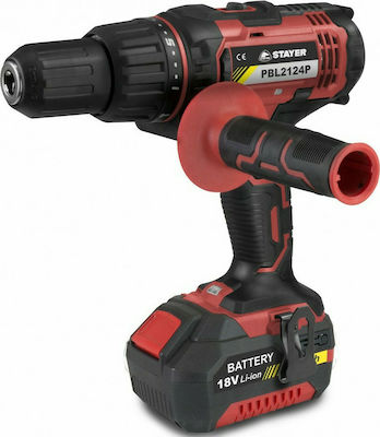 Stayer Κρουστικό Δραπανοκατσάβιδο Μπαταρίας 18V 2x4Ah PBL 2124 PK
