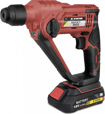 Stayer Κρουστικό Σκαπτικό Μπαταρίας 18V με SDS Plus ROCKY L2022