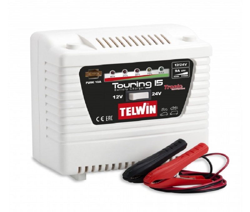 TELWIN TOURING 15 Αυτόματος Ηλεκτρονικός Φορτιστής – Συντηρητής 12V/24V 807592