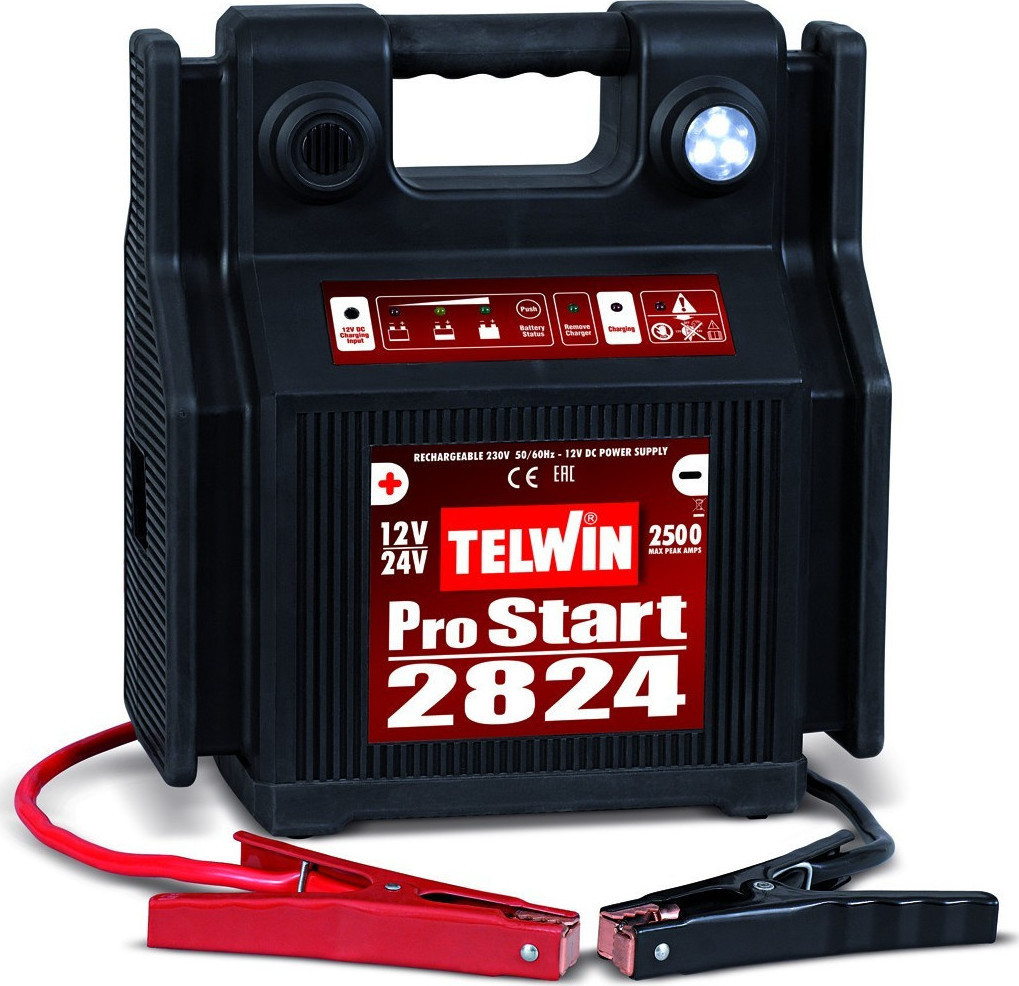 TELWIN ΕΚΚΙΝΗΤΗΣ ΜΠΑΤΑΡΙΩΝ ΒΑΡΕΩΣ ΤΥΠΟΥ PRO START 2824 829517