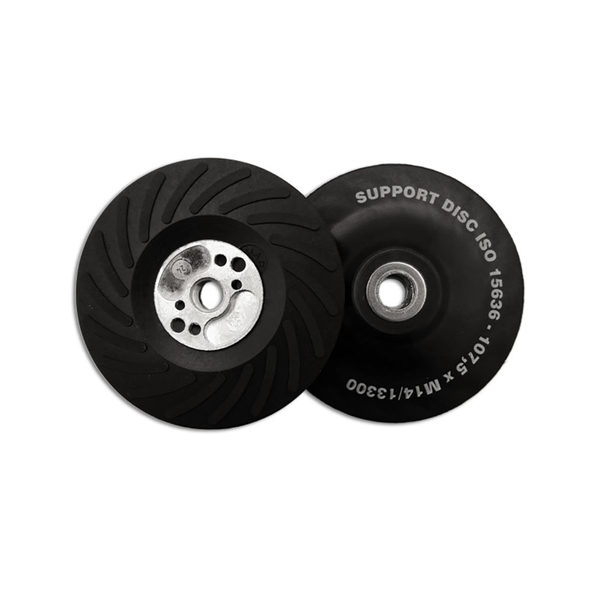 FLEXIPADS 11713 ΕΛΑΣΤΙΚΟΣ ΔΙΣΚΟΣ ΤΡΙΒΗΣ ΦΙΜΠΕΡ TURBO "ΣΚΛΗΡΟ" M14, 115MM (ΜΑΥΡΟ)