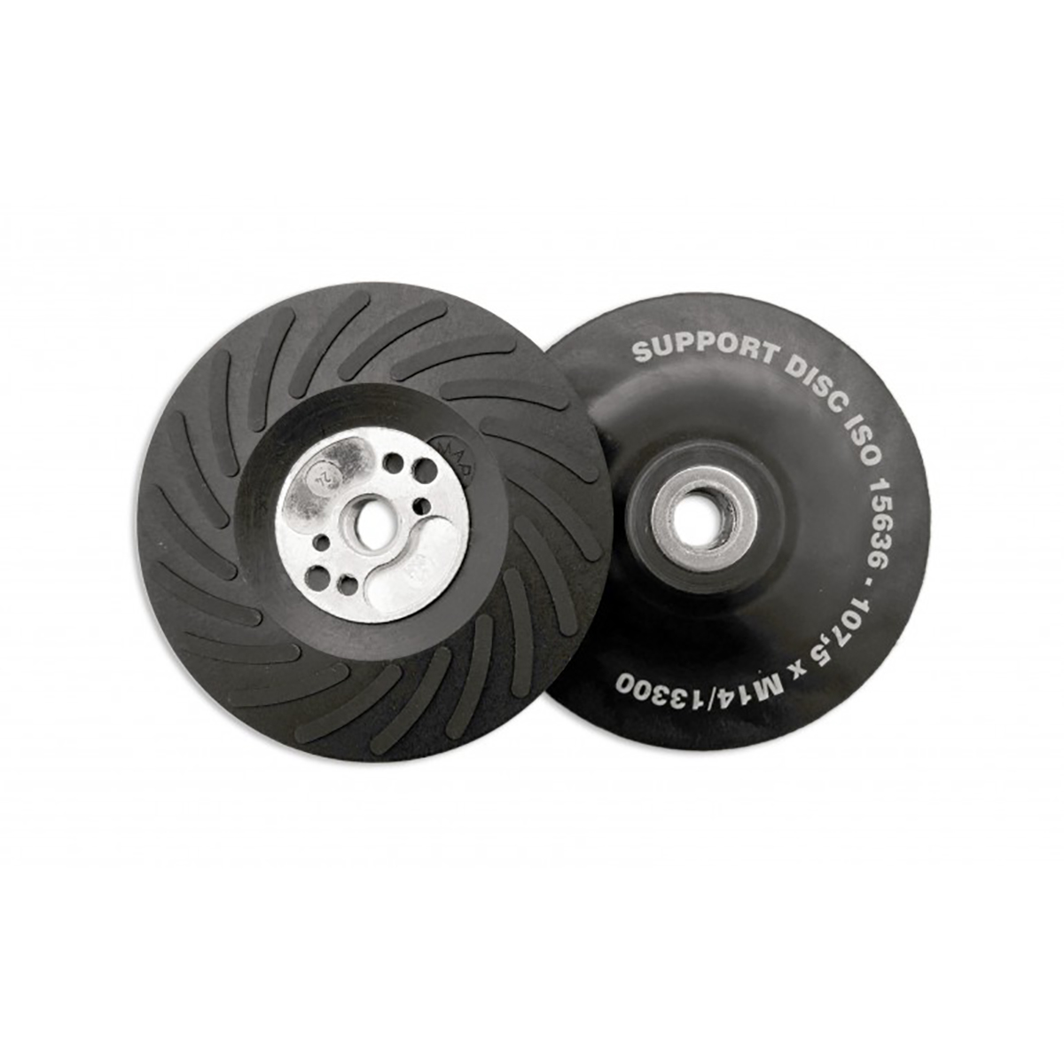 FLEXIPADS 11723 ΕΛΑΣΤΙΚΟΣ ΔΙΣΚΟΣ ΤΡΙΒΗΣ ΦΙΜΠΕΡ TURBO "ΣΚΛΗΡΟ" M14, 125MM (ΜΑΥΡΟ)