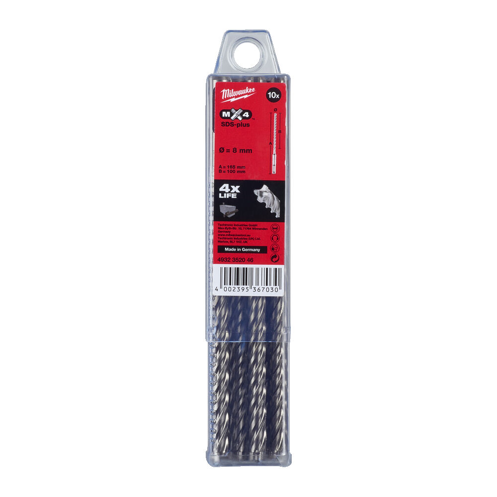 ΤΡΥΠΑΝΙΑ SDS PLUS SET 10τμχ 8x160 4ΚΟΠΩΝ MW 4932352046