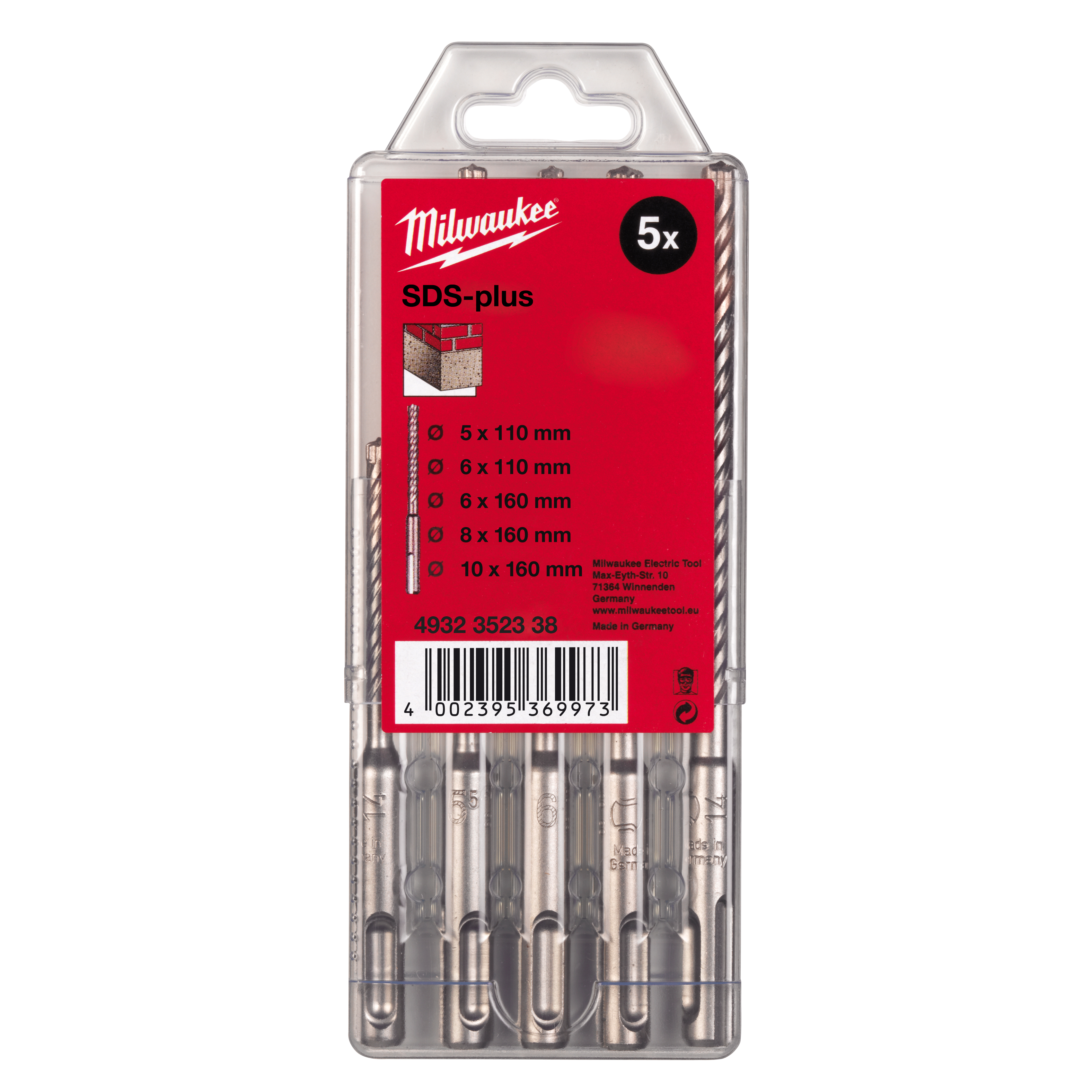 ΤΡΥΠΑΝΙΑ SDS PLUS SET 5τμχ MW 4932352338