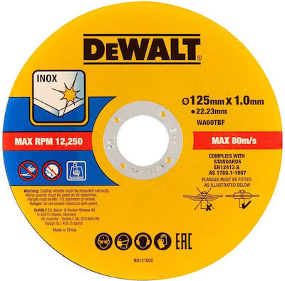 Δίσκος Κοπής Μέταλλο 125mm 50τμχ Dewalt DT20598 