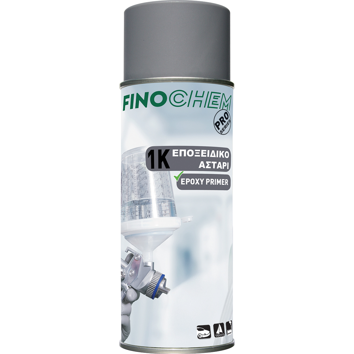 FinoChem 945494 SPRAY ΕΠΟΞΕΙΔΙΚΟ ΑΣΤΑΡΙ 1Κ, ΓΚΡΙ - 400ML