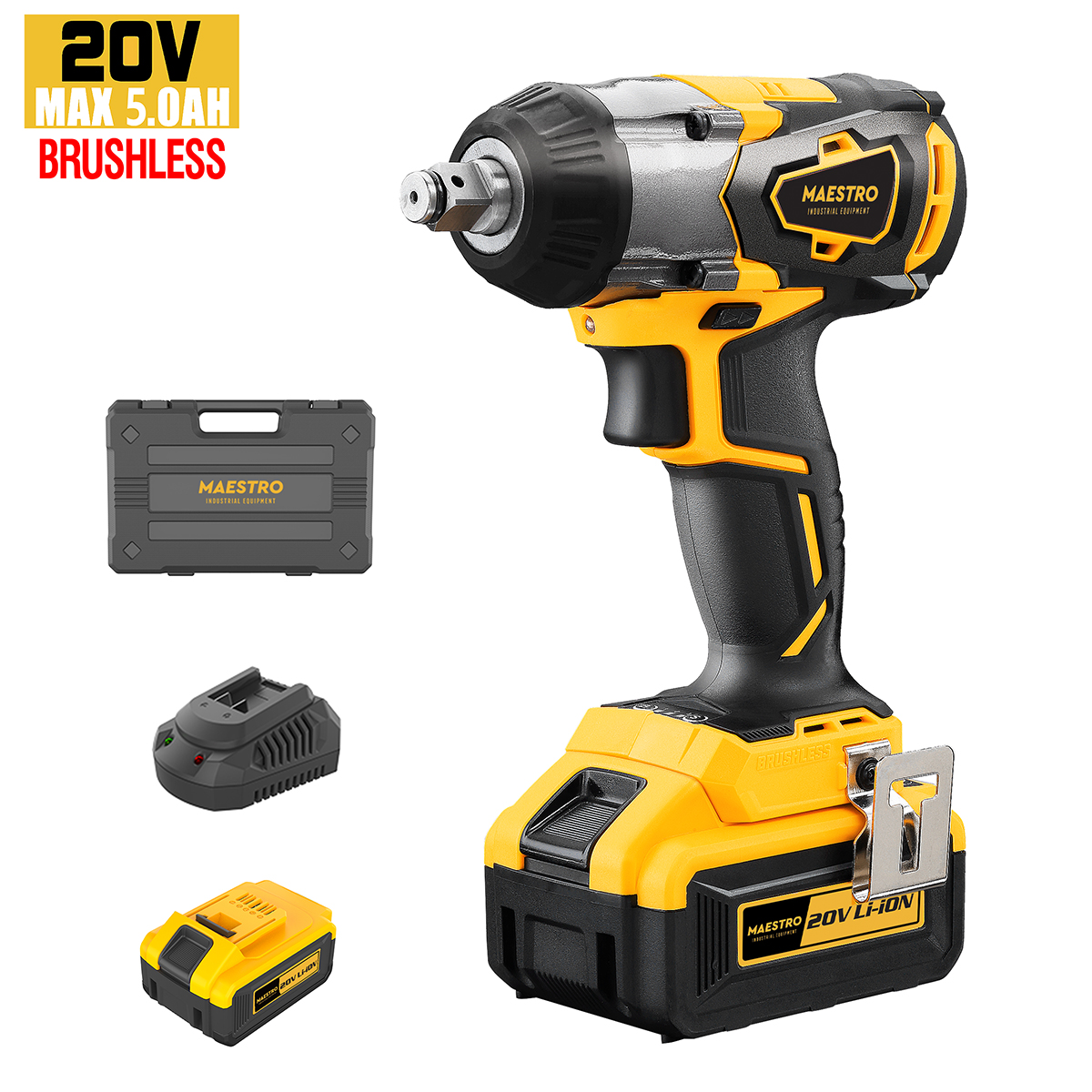 Maestro MCF-20BL BRUSHLESS ΜΠΟΥΛΟΝΟΚΛΕΙΔΟ (ΛΙΘΙΟΥ 20V - 1X5 Ah)