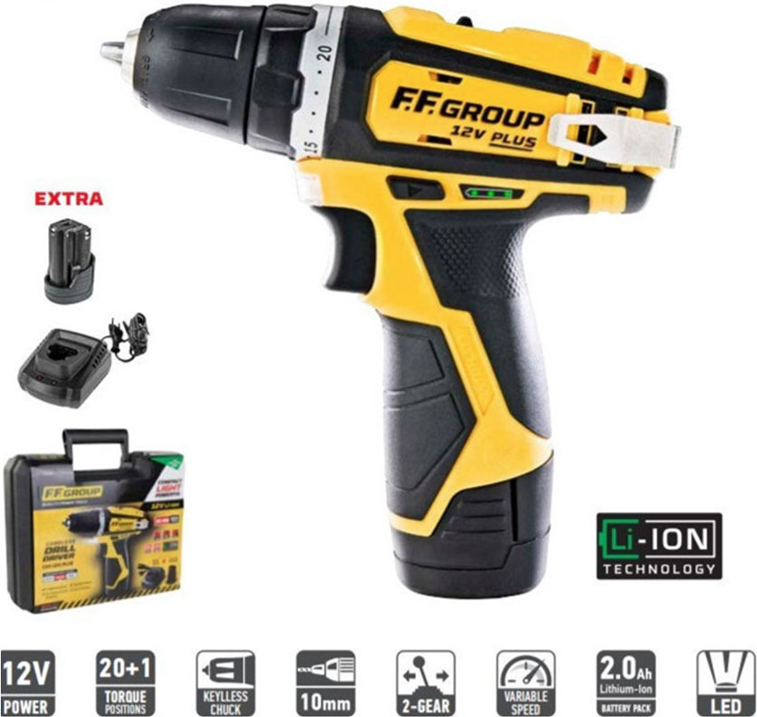 Δραπανοκατσάβιδο FF Group CDD 12V Plus Extra Bat 41304