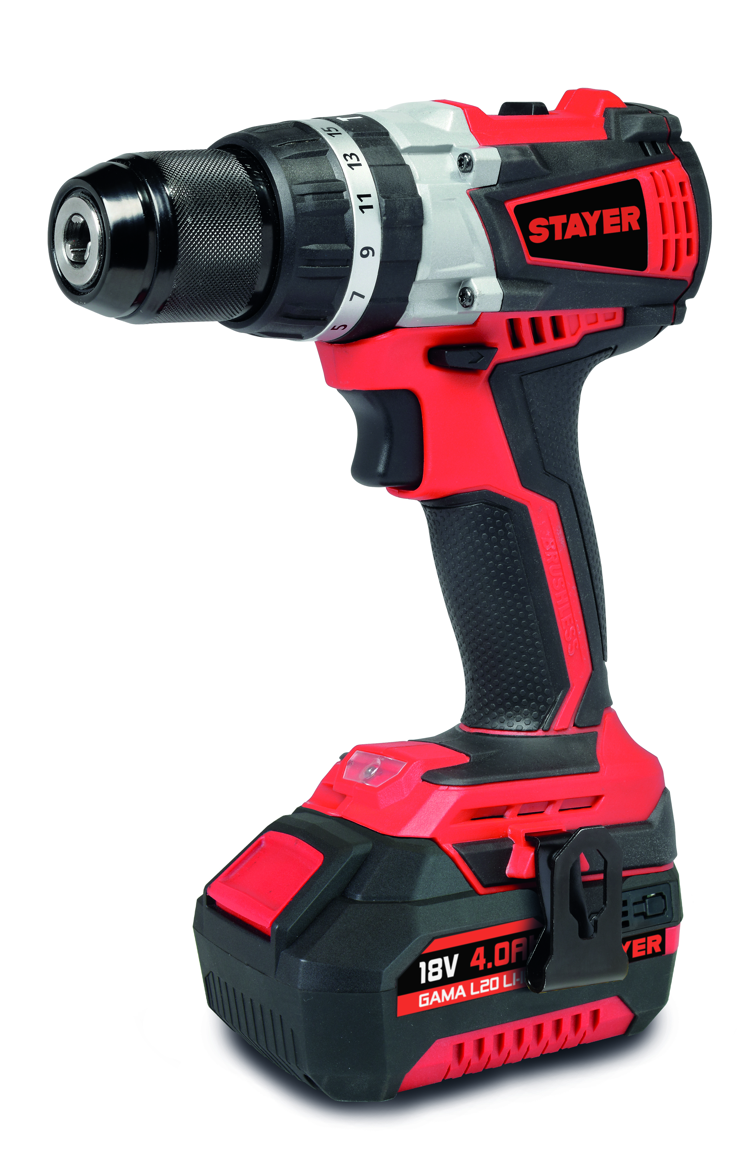STAYER Κρουστικό Δραπανοκατσάβιδο Μπαταρίας Brushless 18V - L20 Set 2 μπαταρίες 4,0Ah + φορτιστή