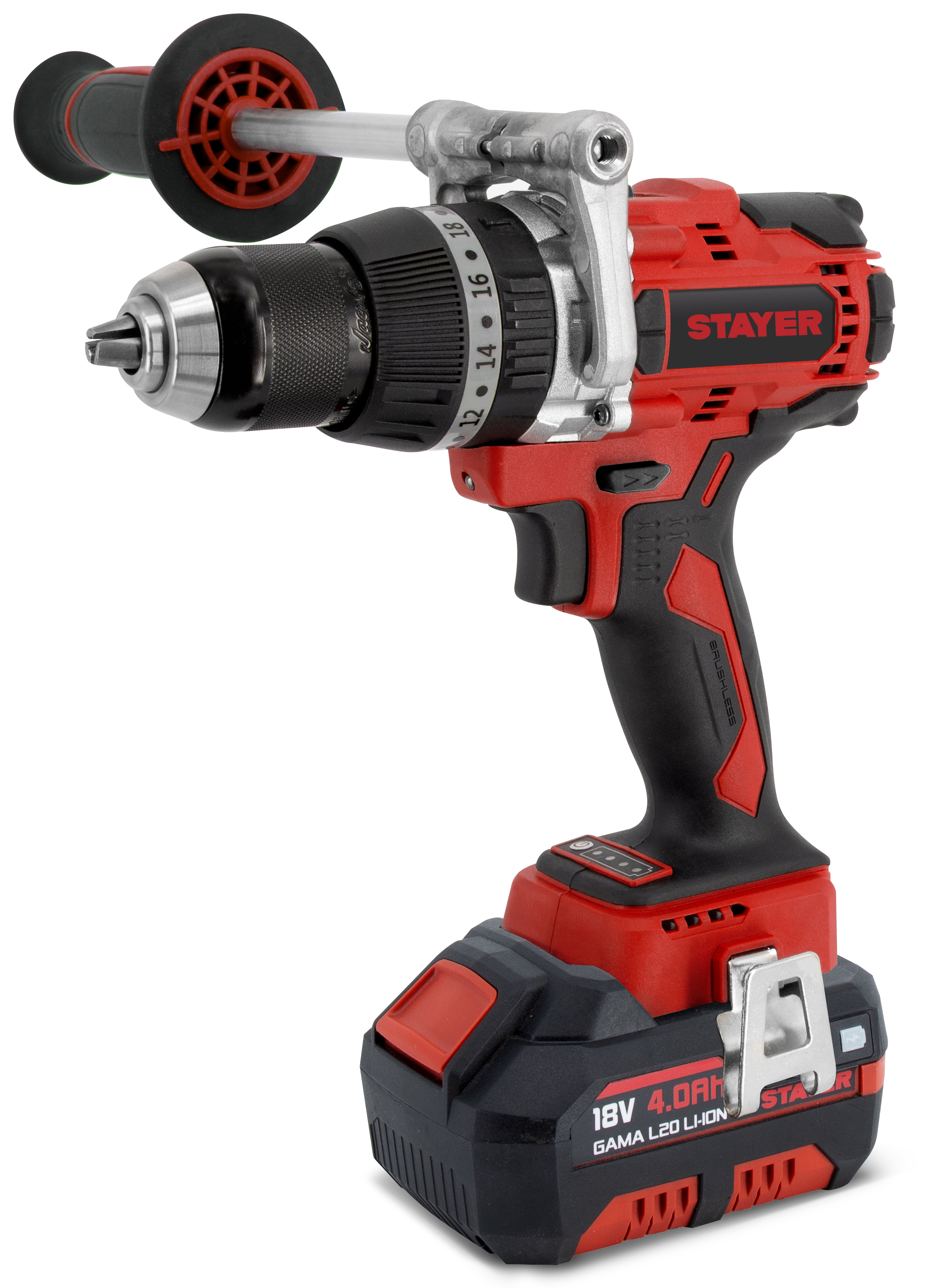 STAYER Κρουστικό Δραπανοκατσάβιδο Brushless 80Nm 18V - L20 2*5.0Ah