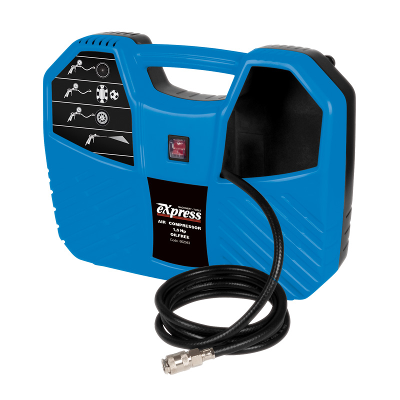 602043 EXPRESS: ΑΕΡ/ΣΤΗΣ OIL-FREE 1,5HP ΣΥΝ.ΡΟΗΣ ΜΕ ΕΞΑΡΤΗΜ.