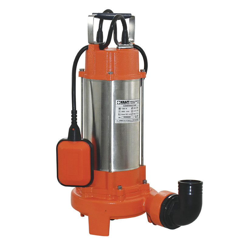 KRAFT: ΑΝΤΛΙΑ ΛΥΜΑΤΩΝ INOX ΜΕ ΚΟΠΤΗΡΑ 1300W