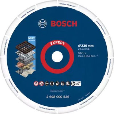 Δίσκος κοπής EXPERT Diamond Metal Wheel 230 x 22,23mm BOSCH 2608900536