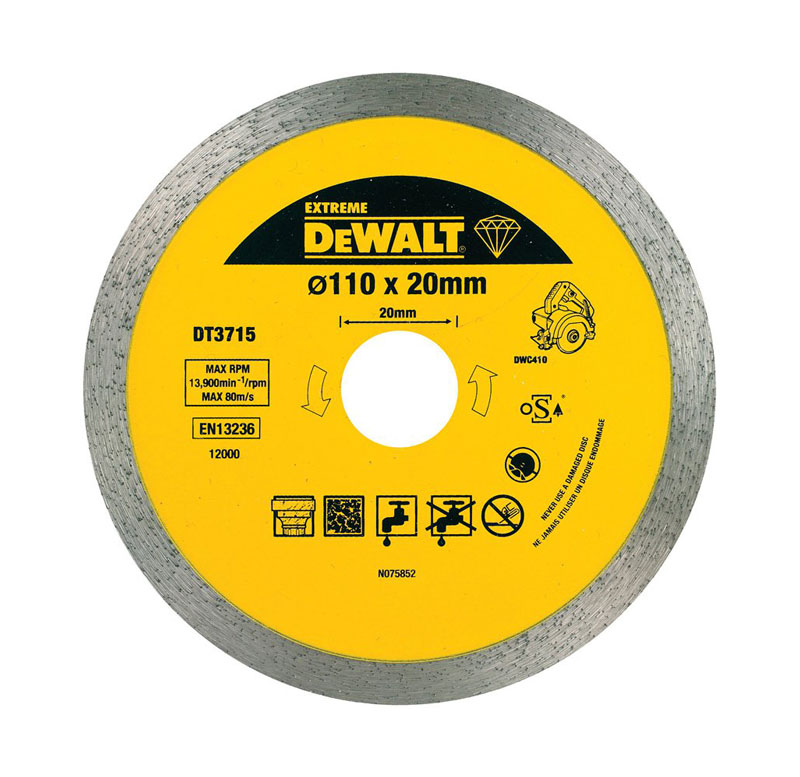 DEWALT Διαμαντόδισκος Κοπής Πλακιδίων DT3715